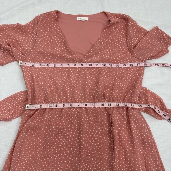 By the River size Medium Pink Polka Dot Dress - Picture 10 of 16